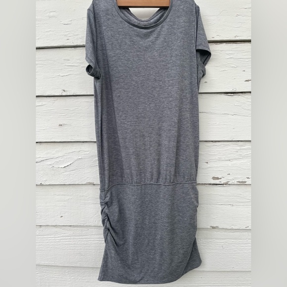 PATAGONIA Glorya Worn Wear Women's Slouchy Heather Gray Tee Shirt Dress Small - Picture 2 of 8